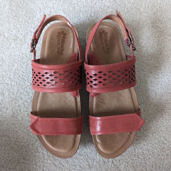 Rocky 4EurSole RKH185 Women Red Sprightly Slingback Comfort Sandal Non-Slip Sz 9 - Picture 12 of 16